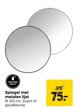 Xenos Spiegel met metalen lijst aanbieding