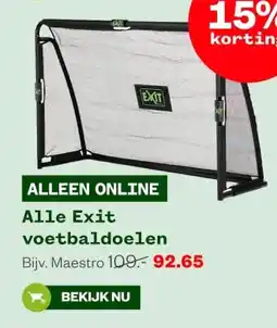 Welkoop Alle Exit voetbaldoelen aanbieding