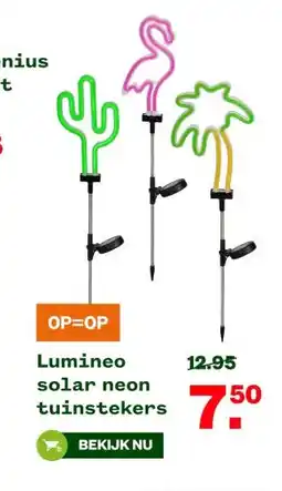 Welkoop Lumineo solar neon tuinstekers aanbieding