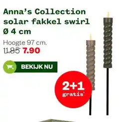Welkoop Anna's Collection solar fakkel swirl Ø 4 cm aanbieding