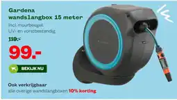 Welkoop Gardena wandslangbox 15 meter aanbieding