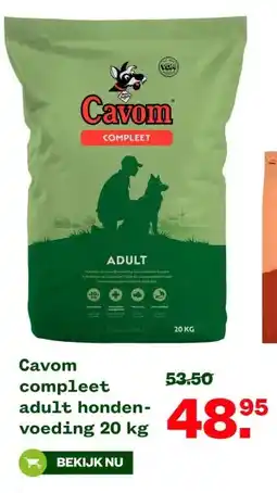 Welkoop Cavom compleet adult honden- voeding 20 kg aanbieding