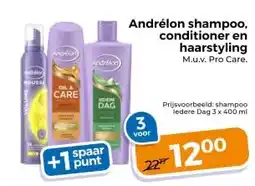 Trekpleister Andrélon shampoo, conditioner en haarstyling aanbieding