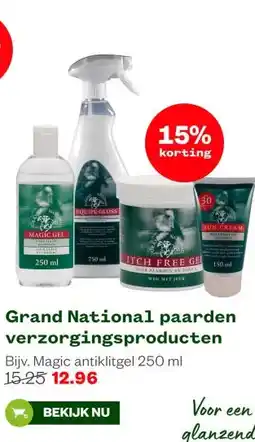 Welkoop Grand National paarden verzorgingsproducten aanbieding