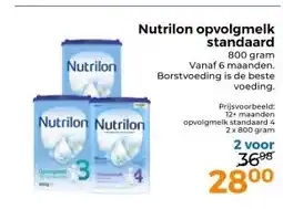 Trekpleister Nutrilon opvolgmelk standaard aanbieding