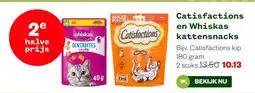 Welkoop Catisfactions en Whiskas kattensnacks aanbieding