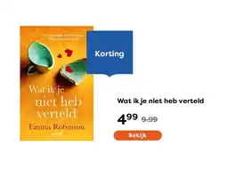 The Read Shop Wat ik je niet heb verteld aanbieding