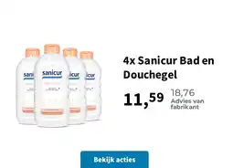 Plein.nl 4x Sanicur Bad en Douchegel aanbieding