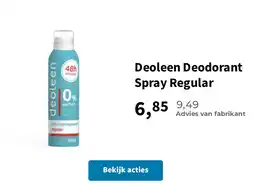 Plein.nl Deoleen Deodorant Spray Regular aanbieding