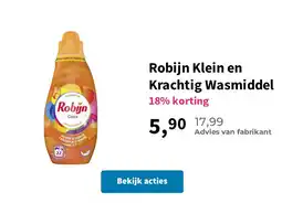 Plein.nl Robijn Klein en Krachtig Wasmiddel aanbieding