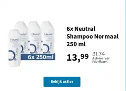 Plein.nl 6x Neutral Shampoo Normaal 250 ml aanbieding