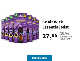 Plein.nl 6x Air Wick Essential Mist aanbieding