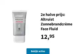 Plein.nl 2e halve prijs: Altruist Zonnebrandcrème Face Fluid aanbieding