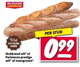 Nettorama Stokbrood wit* of Parisienne prestige wit* of meergranen* aanbieding