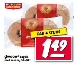 Nettorama gwoon bagels met sesam, OP=OP! aanbieding