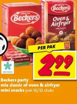 Nettorama Beckers party mix classic of oven & airfryer mini snacks aanbieding
