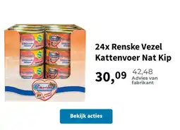 Plein.nl 24x Renske Vezel Kattenvoer Nat Kip aanbieding