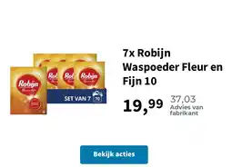 Plein.nl 7x Robijn Waspoeder Fleur en Fijn 10 aanbieding