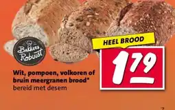Nettorama Wit, pompoen, volkoren of bruin meergranen brood* aanbieding