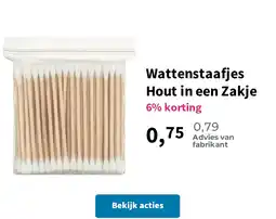 Plein.nl Wattenstaafjes Hout in een Zakje aanbieding