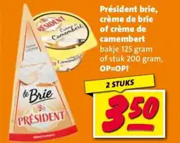 Nettorama Président brie, crème de brie of crème de camembert aanbieding