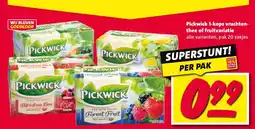 Nettorama Pickwick 1-kops vruchten- thee of fruitvariatie aanbieding