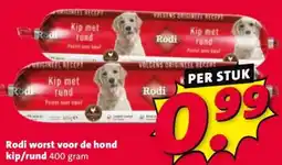 Nettorama Rodi worst voor de hond kip/rund aanbieding