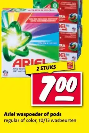 Nettorama Ariel waspoeder of pods aanbieding