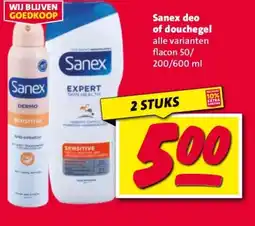 Nettorama Sanex deo of douchegel aanbieding