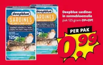 Nettorama Deepblue sardines in zonnebloemolie aanbieding