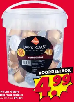 Nettorama The Cup Factory dark roast capsules box aanbieding