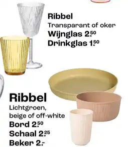 Kwantum Bekijk buitenservies Ribbel aanbieding