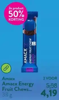 Holland & Barrett Amacx Energy Fruit Chews Cassis - 38g aanbieding