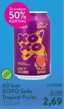 Holland & Barrett XOXO Soda Tropical Fruits aanbieding