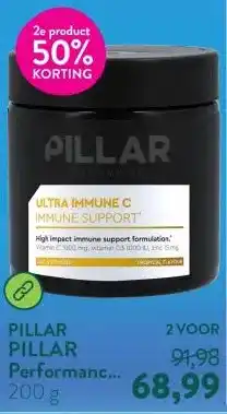 Holland & Barrett PILLAR Performance Ultra Immune C Immune Support Poeder Tropical aanbieding