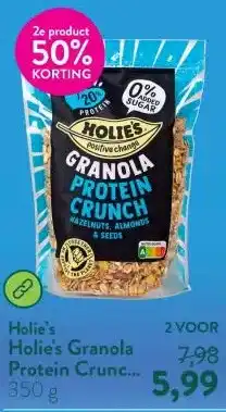 Holland & Barrett Holie's Granola Protein Crunch Hazelnuts, Almonds & Seeds aanbieding