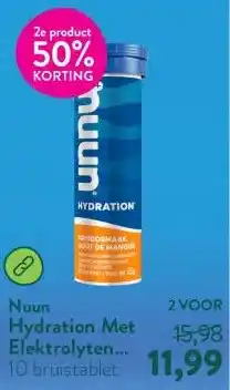 Holland & Barrett Hydration Met Elektrolyten Mango - 10 bruistabletten aanbieding