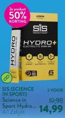 Holland & Barrett Science in Sport Hydro+ Electrolyte Drink Mix Lemon - 6x4,1g aanbieding