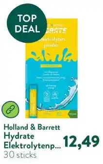 Holland & Barrett Hydrate Elektrolytenpoeder Citroensmaak - 30 sticks aanbieding