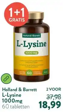 Holland & Barrett L-Lysine 1000mg aanbieding