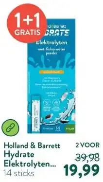Holland & Barrett Hydrate Elektrolyten met Kokoswaterpoeder Ananassmaak - 14 sticks aanbieding