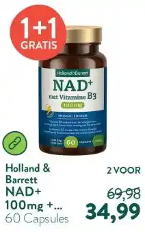 Holland & Barrett NAD+ 100mg + Vitamine B3 aanbieding