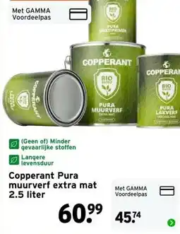 GAMMA Copperant Pura muurverf extra mat aanbieding
