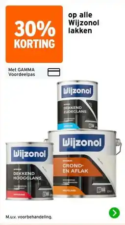 GAMMA op alle Wijzonol lakken aanbieding
