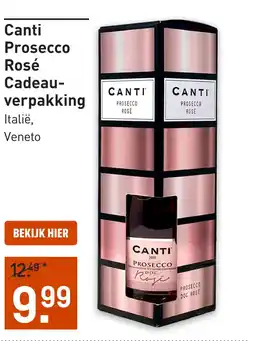 Gall & Gall Canti Prosecco Rosé Cadeauverpakking 75CL aanbieding
