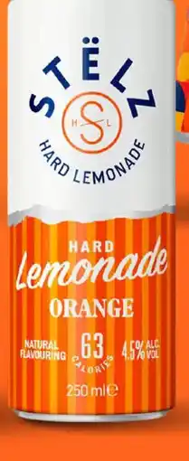 Gall & Gall STËLZ Hard Lemonade Orange 25CL aanbieding