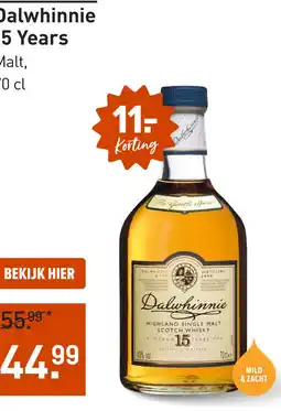 Gall & Gall Dalwhinnie 15 Years 20CL aanbieding