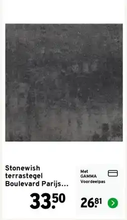 GAMMA Stonewish terrastegel Boulevard Parijs 60 x 60 x 4 cm aanbieding