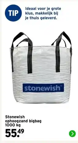 GAMMA Stonewish ophoogzand bigbag aanbieding