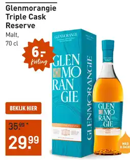Gall & Gall Glenmorangie Triple Cask Reserve 70CL aanbieding